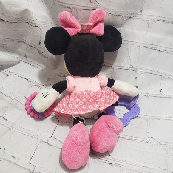 Disney Baby Minnie Mouse Plush Sensory Toy 10-inch Stuffed Animal 2021 Pink - Picture 3 of 9